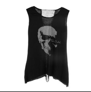 Unknown Brand black skull tank Sz L